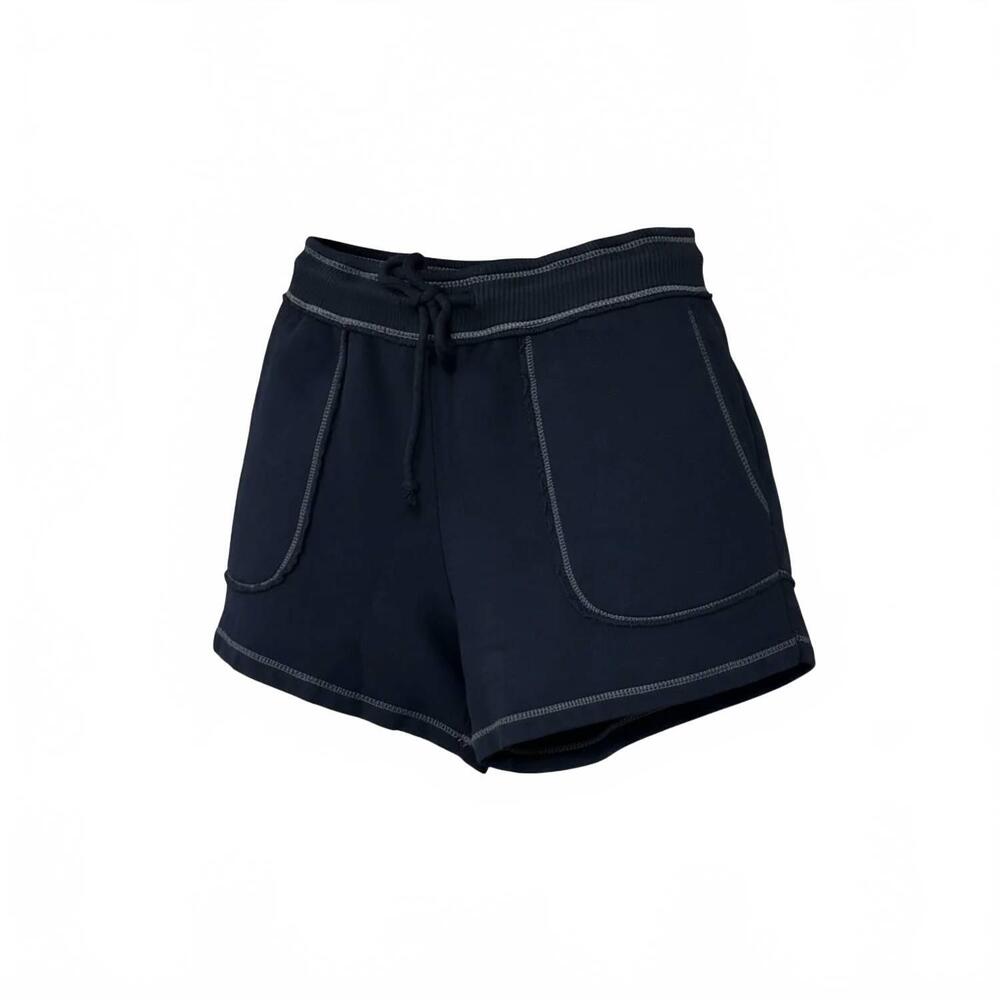 NEW PROJECT SOCIAL T women's contrast stitch short in black